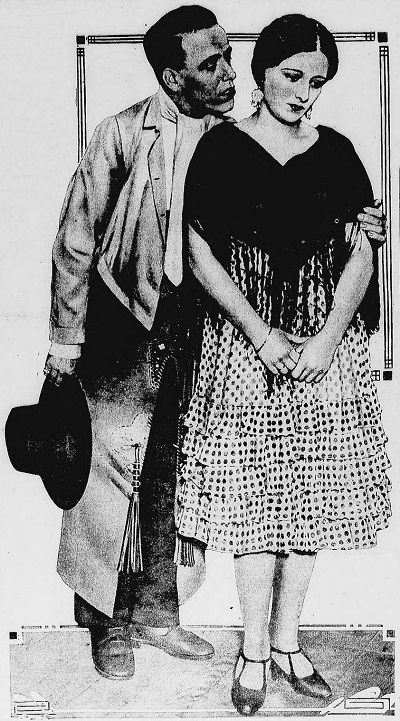 Teresa Serrador y Jesús Perosanz en La copla andaluza (Crítica, 2-9-1929).