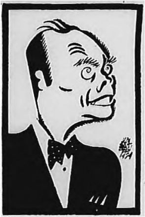 Caricatura de Vicente Mauri (Crítica, 8-9-1929).