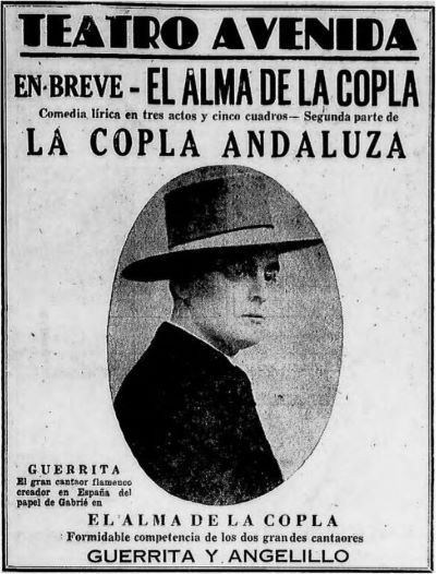 Anuncio de El alma de la copla (Crítica, 11-5-1930).