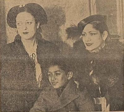 Carmen Amaya, su hermano Antoñito y Ascensión Pastor (Democracia, 3-8-1937),