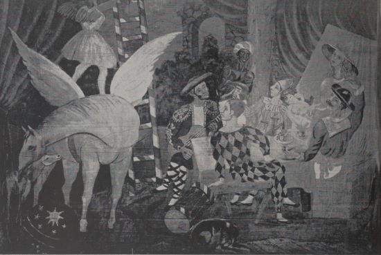 Telón de Picasso para Parade (L'Art Vivant, 1-2-1939). B.N.F. 