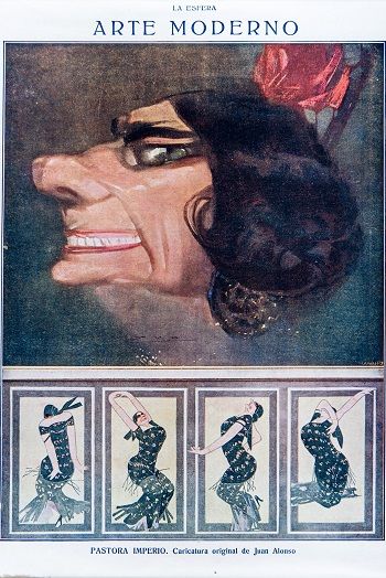 Caricatura ganadora del concurso, por Juan Alonso (Mundo Gráfico, 14-10-1916).