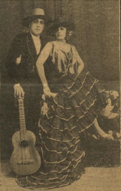 Laura Gómez y Rafael Ortega, los Gómez Ortega (La Nación, 26-11-1929).