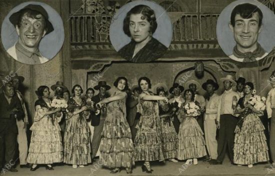 Representación de la comedia Castigo de Dios, de Muñoz Seca (Archivo ABC).