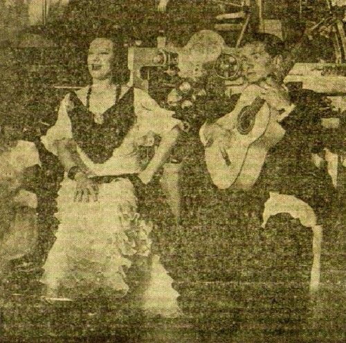 Lola Cabello y Pepe Hurtado en las instalaciones del diario El Diluvio (El Diluvio, 11-9-1934).
