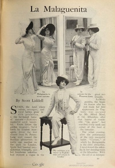 Entrevista a Encarnación Hurtado en Cosmopolitan, julio de 1912. 