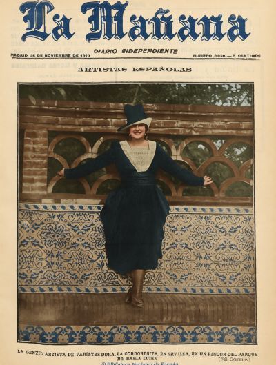 Dora la Cordobesita en portada del diario La Mañana (25-11-1919). 
