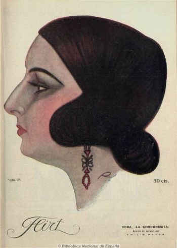 Dora la Cordobesita, en portada de la revista Flirt, 17-8-1922.