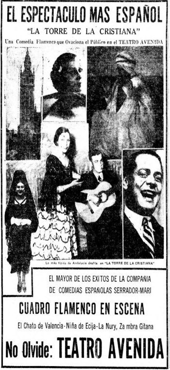 Anuncio de La torre de la cristiana (Crítica, 17-2-1936).